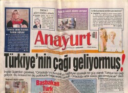 Anayurt Gazetesi 14 Eylül 2011 - Mersinde Terör Operasyonu - Ali Birinci Görevinden Alındı GZ100868 - 1