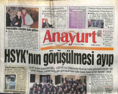 Anayurt Gazetesi 14 Ocak 2014 - Avşar Kızından Ebru Gündeşe Destek GZ107281 - 1