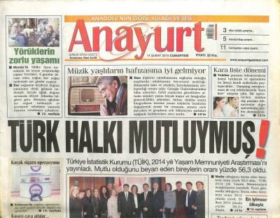Anayurt Gazetesi 14 Şubat 2015 - Pınar Aylin Coşturacak GZ107294 - 1