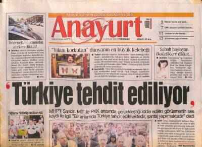 Anayurt Gazetesi 15 Eylül 2011 - TZOBdan İsrail Mallarına Boykot GZ116773 - 1