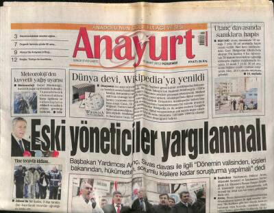 Anayurt Gazetesi 15 Mart 2012 - Göksel Yeni Şarkısıyla Rekor Kırıyor - PKK Mağduru Çocuklar GZ100406 - 1