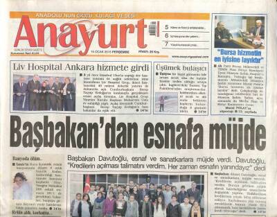 Anayurt Gazetesi 15 Ocak 2015 - ABDden Erdoğana Eleştiri-Liv Hospital Ankara Hizmete Girdi GZ105489 - 1
