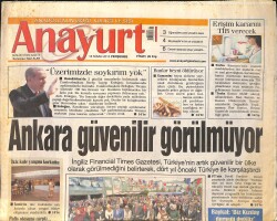 Anayurt Gazetesi 16 Nisan 2015 - Cumhurbaşkanı Erdoğan 