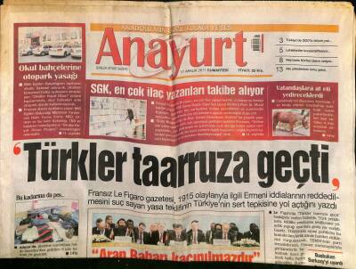 Anayurt Gazetesi 17 Aralık 2011 - Rusya , Kılıçları Kuşanıyor - SGK , En Çok İlaç Yazanları Takibe Alıyor GZ125584 - 1