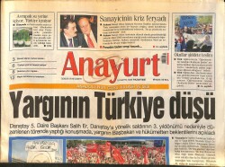 Anayurt Gazetesi 18 Mayıs 2009 - Hadise : ''Amacıma Ulaştım'' - Sanayicinin Kriz Feryadı GZ157814 - Gökçekoleksiyon