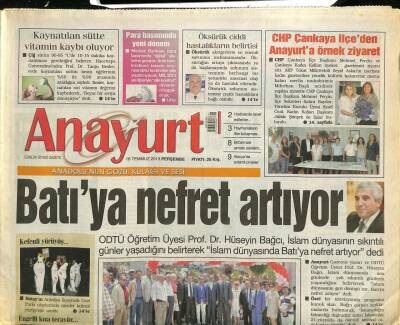 Anayurt Gazetesi 18 Temmuz 2013 - Beren Saat Amerikaya Kaçtı - Mamakta Açılışlar Dönemi... GZ100679 - 2