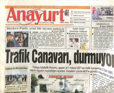 Anayurt Gazetesi 18 Temmuz 2014 - Fahriye Evcen İçin İndirime Gitti GZ104641 - 1