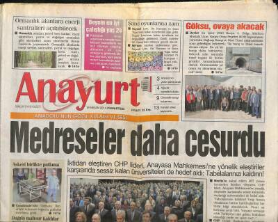 Anayurt Gazetesi 19 Nisan 2014 - Savcı Zekeriya Öze Soruşturma GZ117215 - 1