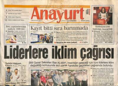 Anayurt Gazetesi 2 Eylül 2009 - Kato Dağı Ablukada - Çağlayan Müfettişlik Yapmaya Gelmedim GZ113190 - 1