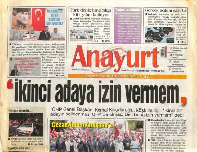 Anayurt Gazetesi 21 Haziran 2014 - Türk Deniz Havacılığı 100. Yılını Kutluyor GZ105471 - 1