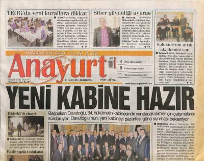 Anayurt Gazetesi 21 Kasım 2015 - Hisarcıklıoğluna Fransadan Nişan GZ100889 - 1