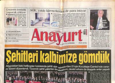 Anayurt Gazetesi 21 Mart 2012 - SGK , Yatılı Öğrencilerden de Para İstiyor GZ113195 - 1