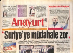 Anayurt Gazetesi 23 Ekim 2012 - CHP'de Kemal Kılıçdaroğlunu Karşılama Krizi Büyüyor - Ali Babacan 