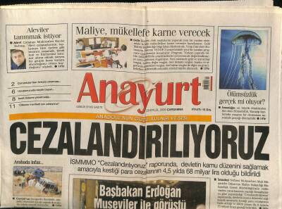 Anayurt Gazetesi 23 Eylül 2009 - Başbakan Erdoğan Museviler İle Görüştü GZ117216 - 1