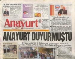 Anayurt Gazetesi 23 Eylül 2013 - Ünlü Oyuncu Meryem Uzerlinin Kızı Olacak GZ100391 - 1