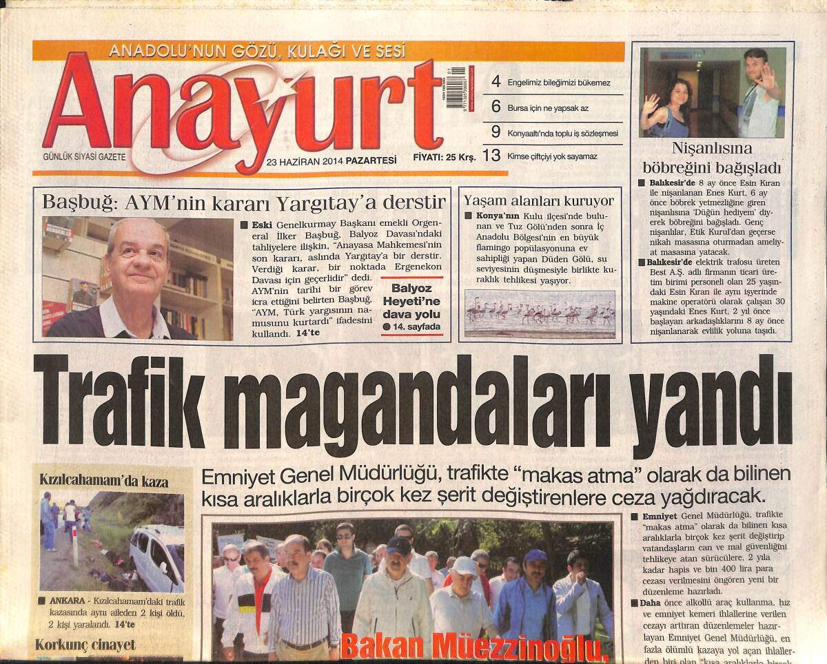 Anayurt Gazetesi 23 Haziran 2014 - Hande Yener, Muğla'yı Coşturdu - İlker Başbuğ 