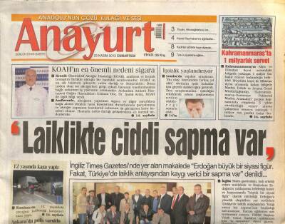 Anayurt Gazetesi 23 Kasım 2013 - Kahramanmaraşta 1 Milyarlık Servet GZ100510 - 1