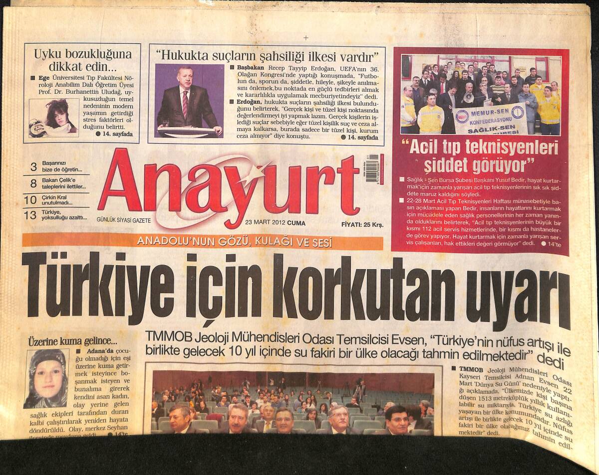 Anayurt Gazetesi 23 Mart 2012 - Tuba Ünsan Konsomatris Oldu - Bursa'da Polisin Elinden Hükümlü Kadını Kaçırdılar GZ159064 - 1