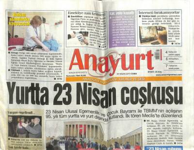 Anayurt Gazetesi 24 Nisan 2015 - Gülben Ergene Nazar Değdi GZ107293 - 1