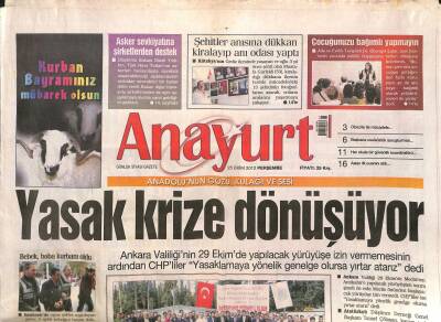 Anayurt Gazetesi 25 Ekim 2012 - Serenaydan Albüm - Toroslarda Coşkulu Kutlama - Aslan İlk Puanını Aldı GZ124594 - 1