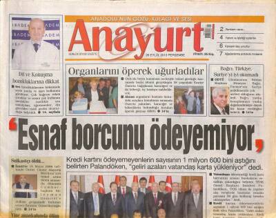 Anayurt Gazetesi 26 Eylül 2013 - Ajda Pekkan Kendini Savundu - 26.Ahilik Haftası Kutlandı GZ113222 - 1