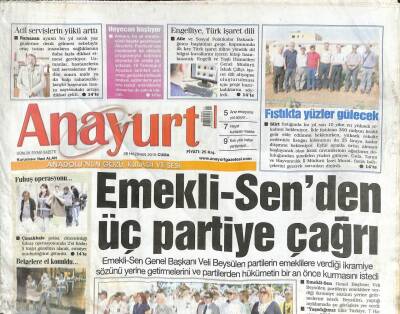 Anayurt Gazetesi 26 Haziran 2015 - Işid , Kobaneye Saldırdı 12 Ölü - Ankara Kulislerinde Ortaklık Senaryosu GZ113232 - 1