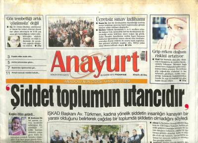 Anayurt Gazetesi 26 Kasım 2012 - Mustafa Balbaydan Ağbabaya Mektup GZ107283 - 1