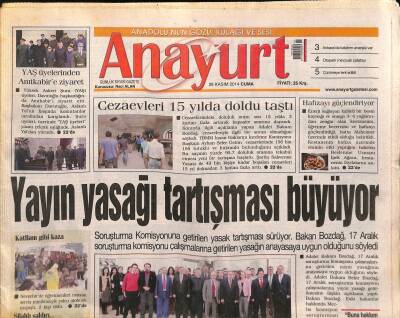Anayurt Gazetesi 28 Kasım 2014 - Zerrin Özerden Bomba İddialar - Suriyeli Doktorlara Yeni Ufuklar GZ116828 - 1