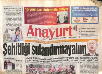 Anayurt Gazetesi 28 Mart 2012 - Suriye , Barış Planını Kabul Etti GZ113184 - 1