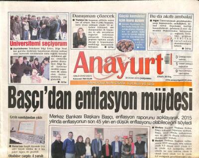 Anayurt Gazetesi 28 Ocak 2015 - Demet Akalın Fırtınası- Osmanlıspor Taktik Çalıştı GZ105440 - 1