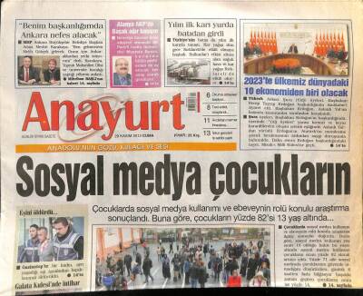 Anayurt Gazetesi 29 Kasım 2013 - Popçu Bengü Onları Benim Şarkım Ayırmadı GZ100466 - 1