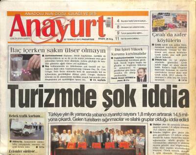 Anayurt Gazetesi 29 Temmuz 2013 - Deniz Uğurda Yine Kanser Şoku - Çıralıda Zafer Köylerin GZ105485 - 1