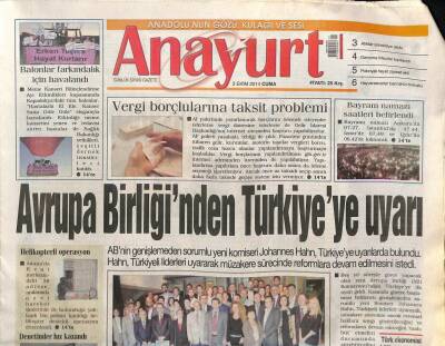 Anayurt Gazetesi 3 Ekim 2014 - Şeyda Coşkunun Annelik Özlemi - Kobanide Savaş Hazırlığı GZ100021 - 2