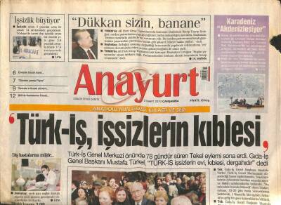 Anayurt Gazetesi 3 Mart 2010 - Bahçeli Anayasa Değişikliği Şart - Nijeryada Müslümanlar Katlediliyor GZ109756 - 1