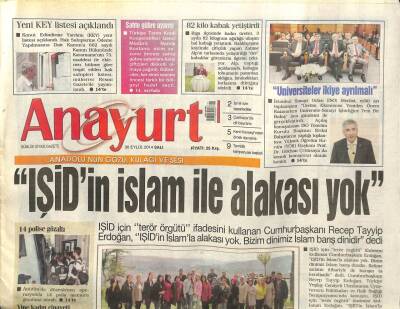 Anayurt Gazetesi 30 Eylül 2014 - Türkan Şoray Beni Bu Sevgi Yaşatıyor GZ105501 - 1