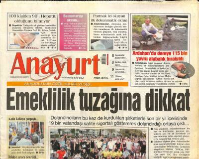 Anayurt Gazetesi 30 Temmuz 2013 - Tuğba Özayın Çiftliği-Mısırdaki Saldırılar Kınandı GZ105461 - 1