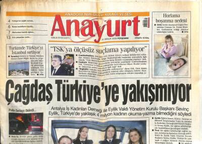 Anayurt Gazetesi 31 Aralık 2009 - Danimarka Minareye Karşı - Vatmanda 4 Melek GZ113227 - 1
