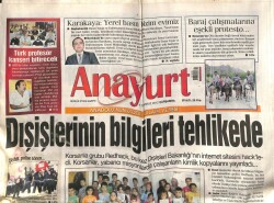 Anayurt Gazetesi 4 Temmuz 2012 - Genç Şarkıcı Ziynet Salinin Hayali Suya Düştü GZ100051 - 1