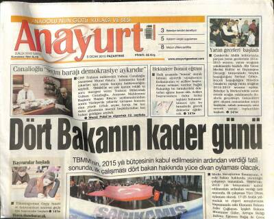 Anayurt Gazetesi 5 Ocak 2015 - Ebru Şallı Sinan Beni Kıskanır GZ105484 - 1