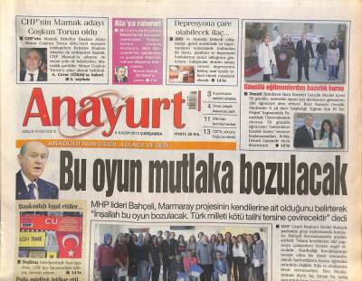 Anayurt Gazetesi 6 Kasım 2013 - Funda Arar , Bebeğine Beste Yaptı - Bülent Ecevite Hüzünlü Anma GZ113224 - 1