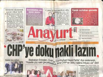 Anayurt Gazetesi 7 Mart 2012 - CHPye Doku Nakli Lazım GZ104622 - 1