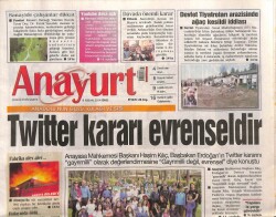 Anayurt Gazetesi 8 Nisan 2014 - Devlet Tiyatroları Arazisinde Ağaç Kesildi İddiası GZ100408 - 2