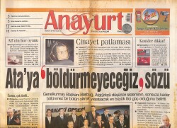 Anayurt Gazetesi 9 Kasım 2008 - PKK'dan Obama'ya Mektup - Hizbullahçılar Sorguda GZ157841 - Gökçekoleksiyon
