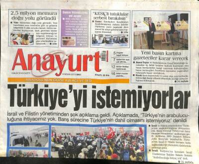 Anayurt Gazetesi 9 Nisan 2013 - Fahriye Evcenin Bilinmeyen Korkusu GZ113244 - 1
