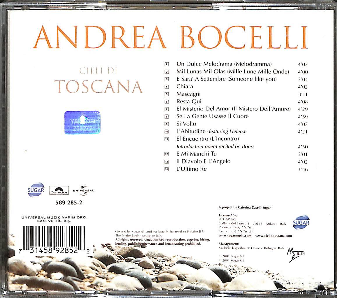 Andrea Bocelli - Cieli Di Toscana CD (İkinci El) CD4287 - 2