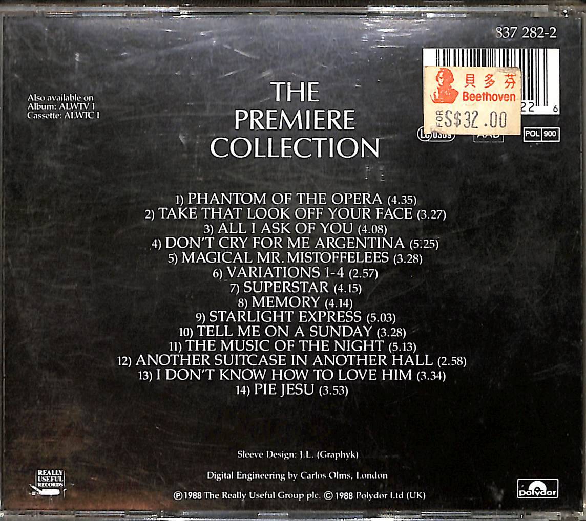 Andrew Lloyd Webber – The Premiere Collection – The Best Of Andrew Lloyd Webbe CD (İkinci El) CD5569 - 2