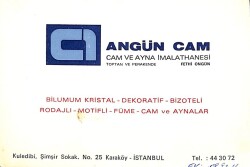 ANGÜN CAM Cam Ve Ayna İmalathanesi Fethi Ongün Kartvizit EFM(N)10882 - Gökçekoleksiyon