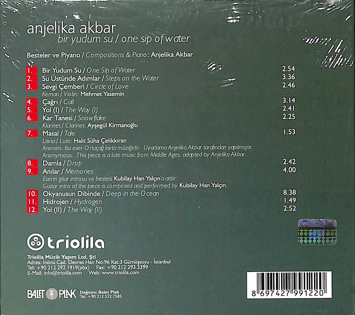 Anjelika Akbar - Bir Yudum Su CD (Sıfır) CD4663 - 2
