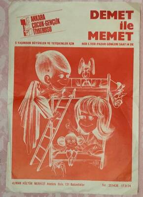 Ankara Çocuk - Gençlik Tiyatrosu 1970ler Demet ile Memet Afiş EFM(N)2553 - 3