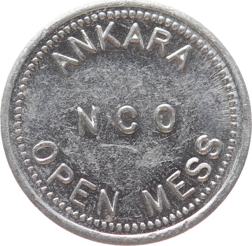 Ankara NCO Open Mess 5 in MDSE Alüminyum Gazino Jetonu JTF708 - 1